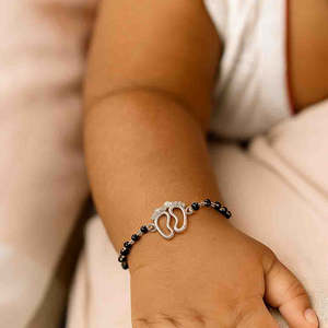 NOVAMART Fine 925 Tai Silver <b>White</b> Baby Nazariya <b>Bracelet</b> for Kids Certified Elegant and Durable Kid's Jewelry Wholesale Export - Product Image 3