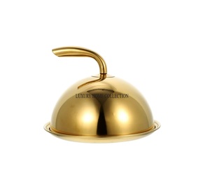 โดมอาหารโลหะทนทานที่ได้แรงบันดาลใจแบบวินเทจพร้อมรายละเอียดระดับพรีเมียมสำหรับการนำเสนอที่หรูหราของอาหารในบริการจัดเลี้ยงระดับไฮเอนด์ - Product Image 4