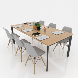 BFCBOV09 - Pieds de table de conférence ovales en fer robuste de style design industriel 180x90 (cm) - Product Image 3