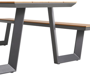 Ensemble de meubles de patio modernes Chaises et table en métal durables avec un design élégant pour les hôpitaux - Product Image 3