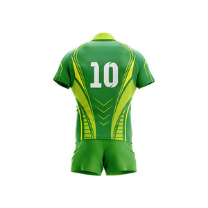 Maillot de rugby personnalisé pour hommes, qualité supérieure, polyester, manches courtes, pour entraînements d'équipe, matchs, sports de plein air - Product Image 4