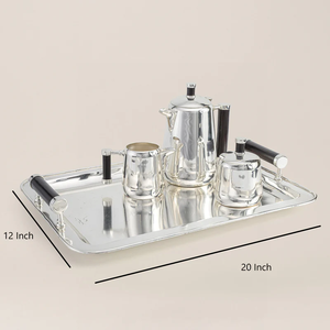 Plateau décoratif en laiton de fabrication fiable pour la table centrale, rehaussant l'espace avec une finition et un style métalliques vintage - Product Image 2