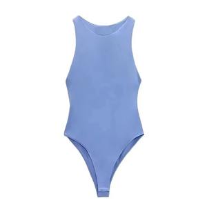 ชุดว่ายน้ำสตรีแบบลำลองออกแบบอย่างมีสไตล์สำหรับฤดูร้อนบอดี้สูทแบบชิ้นเดียวแขนกุดพรีเมี่ยม - Product Image 3