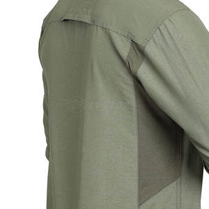 Cómodas camisas de pesca de tela de algodón suave para hombres, protección solar, camisa de trabajo de senderismo de secado rápido - Product Image 4