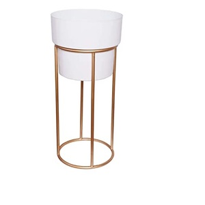 Pot de fleur galvanisé de haute qualité pour l'intérieur et l'extérieur de la maison Restaurant Garden Cafe Use Floor Design Application - Product Image 4