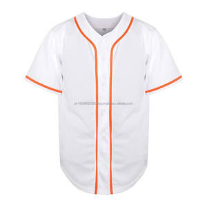 Maillot de baseball respirant et personnalisé OEM et ODM grande taille, vêtements d'équipe avec logo et numéro de nom et étiquette personnalisée - Product Image 1