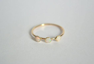 Bague en argent sterling 925 avec opale éthiopienne, pierre précieuse de 5 à 7 mm, forme ronde, sertie en bélière, bijoux vintage pour mariage, fête, cadeau - Product Image 4