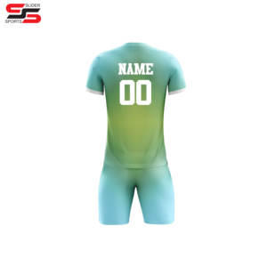 Ensembles de football pour hommes personnalisables par sublimation complète Nom Logo Imprime des uniformes de football à manches courtes à prix réduit - Product Image 2