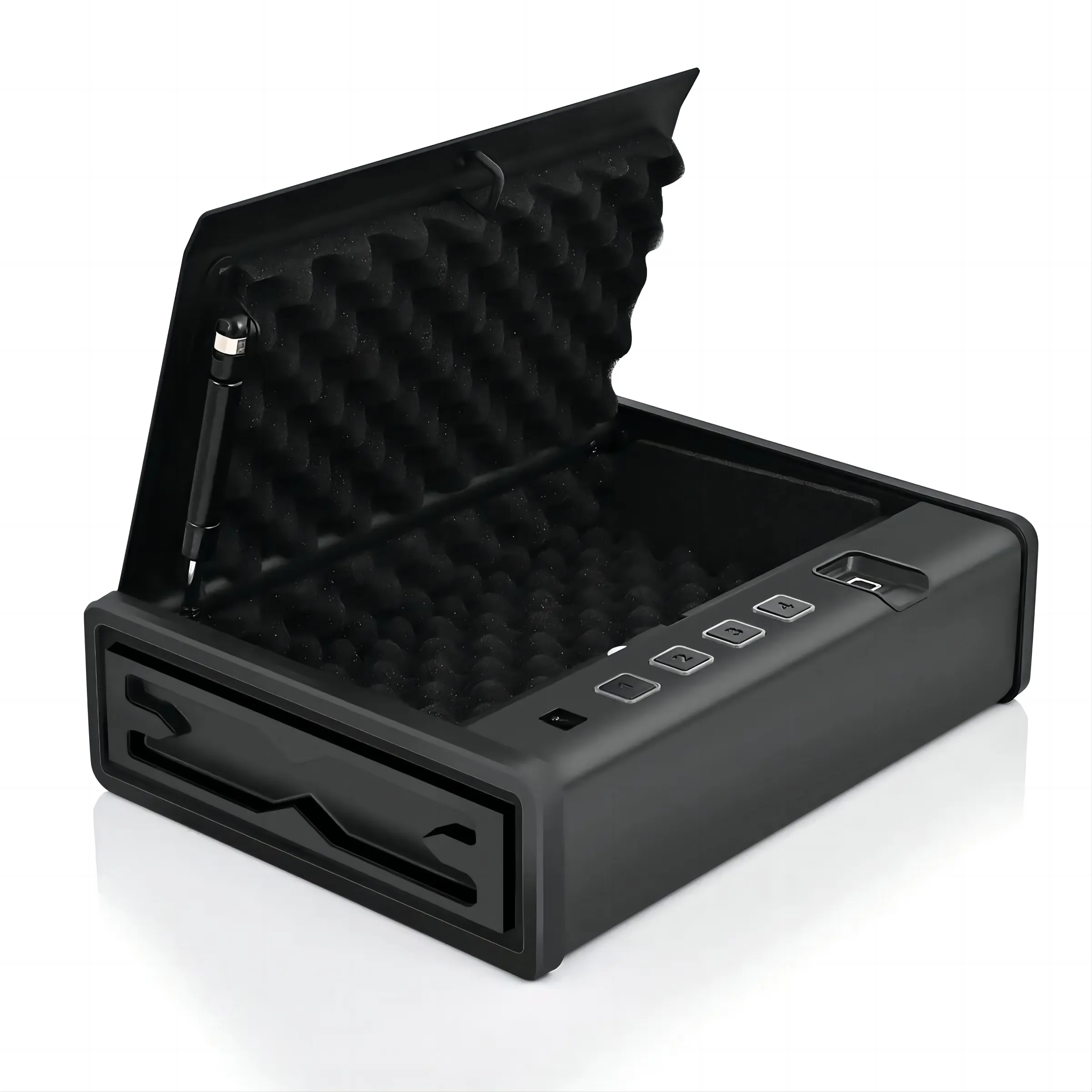 Safewell Safesヘビースチール構造ポータブルスモールメタルクイックアクセスポータブル生体認証cajas de seguridad Gun Safe for Gun