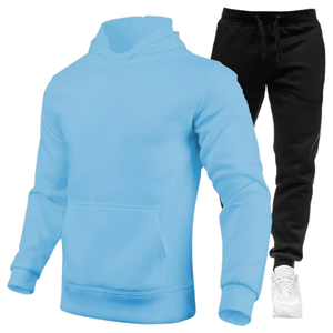 Conjunto Deportivo Informal de Dos Piezas para Hombre, Sudadera con Capucha y Pantalones Deportivos Lisos Personalizables, Ropa Deportiva de Felpa, Ropa de Gimnasio OEM, Moda Deportiva al por Mayor - Product Image 5