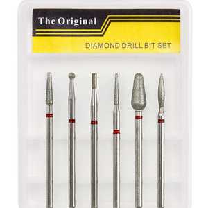6-Piece <b>Diamond</b> Nail <b>Drill</b> Bit Set for Cuticle Gel & Acrylic Nails - Product Image 2