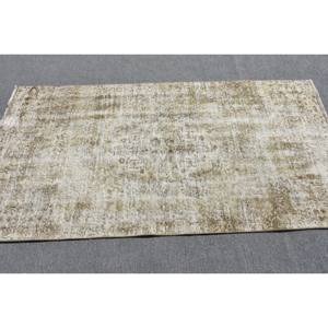 Alfombra turca clásica Vintage Beige 3,6X6,8 pies área grande diseño de retazos de lana látex Rectangular alfombra abstracta para habitación de pasillo - Product Image 3