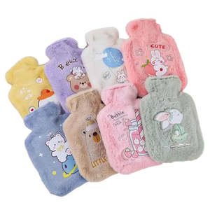 Bouteille d'eau chaude luxueuse en peluche avec alimentation électrique, style animal mignon, portable, pour un confort thermique optimal - Product Image 1
