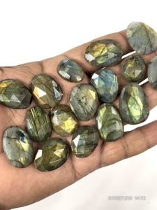 Pierre précieuse naturelle multi-feu, cabochon, forme et taille mélangées, 20 à 30 mm environ, cabochon de pierre précieuse multi-feu - Product Image 3