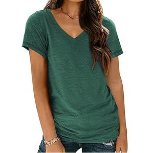 Camisetas Nuevas con Cuello en V para Hombre, Personalizadas, 100% Algodón, Cómodas, Tela Oxford Transpirable, Ecológicas, Manga Corta, 180g - Product Image 1