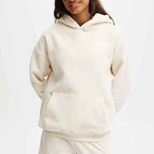 Wholesale Custom Women Oversized Cotton <b>Fleece</b> <b>Hoodies</b> Front Soft Stylish Comfortable Autumn Winter Wear Quick Dry - Product Image 1
