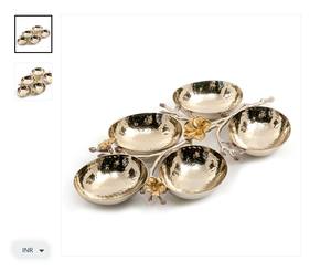 Elegante tazón decorativo hermoso elegante centro de mesa de lujo perfecto para la exhibición de la decoración del hogar - Product Image 4