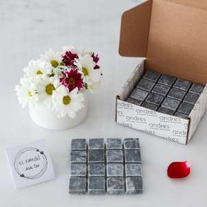 Posavasos de Mármol, Juego de Cuatro Posavasos de Piedra Negra, Decoración Moderna para el Hogar, Regalo - Product Image 1