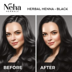 Neha Herbals 15 gram Pack Semi-Permanent <b>Hair</b> Dye Natural <b>Black</b> <b>Henna</b> <b>for</b> Shiny <b>Hair</b> Ammonia Free No Chemicals <b>Hair</b> Color - Product Image 4