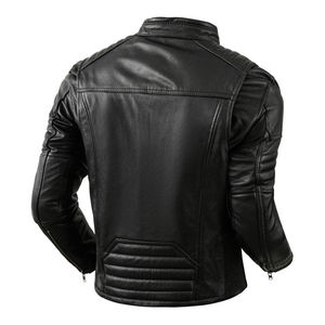 Servicio OEM, Chaqueta de Cuero de Oveja para Hombre, Color Personalizado, Formal, Manga Larga, Logotipo Frontal, Resistente al Viento y al Agua - Product Image 2