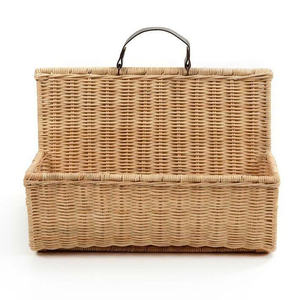 Organizador de Escritorio de Mimbre Natural con Asa, Hecho a Mano, para Revistas, Libros, Archivos, Periódicos, Oficina, OEM, ODM - Product Image 5