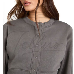 Sweat-shirt unisexe en molleton 100% coton respirant de haute qualité, couleur unie, col rond, décontracté, automne - Product Image 5