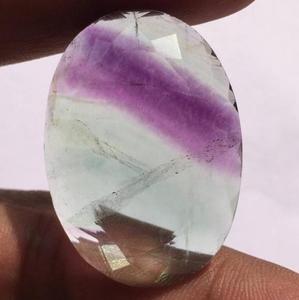 Gema Ovalada de Fluorita de Color Bio Natural, Tallada en Rosa, Facetada para Joyería, Procedente de Afganistán - Product Image 2