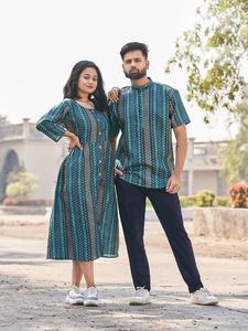 Camisa Kurti de pareja de diseñador estampado exclusivo a juego de excelente calidad para uso regular de proveedor indio - Product Image 5