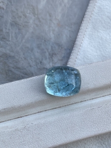 พลอยคาโบชองเบาะพลอยสีฟ้าจากธรรมชาติที่ยอดเยี่ยมพร้อมด้วยความมันวาวหลวมสำหรับทำเครื่องประดับ14.35กะรัต - Product Image 5