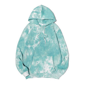 เสื้อฮู้ดมัดย้อมผ้าฝ้ายโอเวอร์ไซส์งานปักผ้าฝ้ายโอเวอร์ไซส์กำหนดเองได้ - Product Image 3