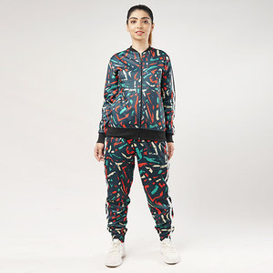 2025 chándales personalizados para mujer, conjunto de 2 piezas, chaqueta con cremallera y joggers, conjuntos de ropa deportiva para entrenamiento en el gimnasio - Product Image 1