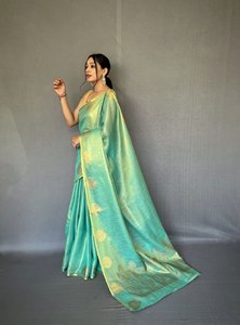 Saree ที่สวยงามด้วยการทอผ้า jacquard zari - Product Image 6