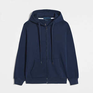 Logo personnalisé Patch Hoodies Applique Broderie Poids lourd 600gsm Baggy Boxy recadrée lavage à l'acide Double fermeture éclair Hoodies - Product Image 3