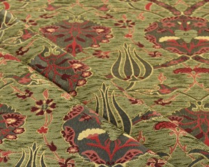 Tapisserie florale tulipe bohème ottoman rose turque Navajo marocain oriental ethnique, tissu d'ameublement enduit, textile de maison au mètre - Product Image 1