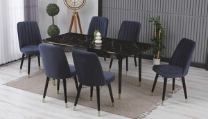 Elegante Silla de comedor tapizada con patas de madera pintada, perfecta para el comedor moderno, muebles inteligentes multicolores - Product Image 5