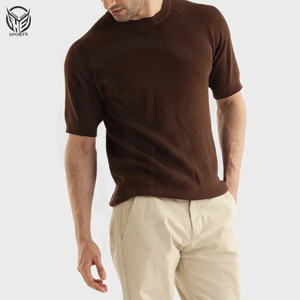 เสื้อยืดผ้าฟลีซผ้าฝ้าย100% สำหรับผู้ชายปกตั้งแขนสั้นทรงพอดีตัว-คุณภาพสูงเป็นมิตรกับสิ่งแวดล้อมและระบายอากาศ - Product Image 3