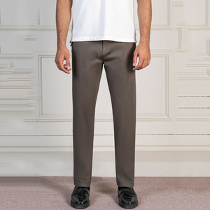 Pantalones de oficina de algodón ajustados hechos a medida para hombre, ropa de trabajo formal de negocios elástica, pantalones casuales con parte delantera plana - Product Image 6