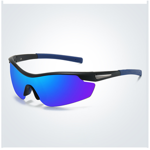 Lunettes de soleil polarisées légères pour hommes, verres TAC UV400, monture demi-cerclée carrée, coupe-vent, pour le cyclisme, la conduite et les sports de plein air - Product Image 1