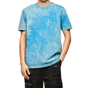 Camiseta Personalizada para Hombre, Lavada al Ácido, Tejida, 100% Algodón, Talla Grande, Lisa, con Logotipo Frontal, Estilo Urbano, Transpirable, Ecológica, en Oferta - Product Image 2