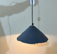 Lampe suspendue pivoine en papier mâché écologique pour salle à manger Design d'intérieur Plafonnier ovale Idée cadeau