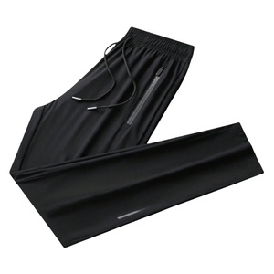 Mens Mid Flat Lightweight Quick Dry Track Jogger Pants <b>Stretch</b> Elastic Drawstring Sports Running Training Casual Active Wear - Product Image 3