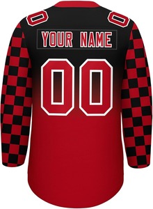Venta al por mayor de calidad profesional de secado rápido de tela sublimada uniformes del equipo transpirable rendimiento OEM por encargo camisetas de hockey sobre hielo - Product Image 5