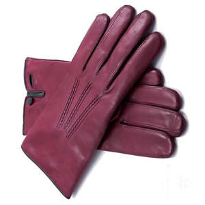Gants de conduite longs en cuir véritable pour femmes et hommes de couleur unie, accessoire de mode compatible avec l'écran tactile - Product Image 5