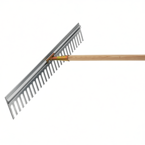 Rastrillo de Aluminio Galvanizado con 28 Dientes, Ancho de Trabajo de 750 mm, Longitud de Diente de 80 mm, Herramienta Manual de Jardín Sin Mango FLORA - Product Image 3