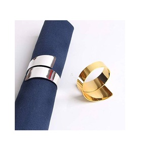 Serviettes de table découpées au laser de luxe en métal Anneaux de serviette exclusifs de haute qualité Rond rond de serviette en laiton fait main - Product Image 3