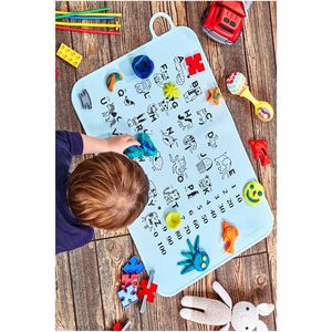 Parlaware <b>Silicone</b> Play <b>Mat</b> Paintable, Wipeable, Food Safe, Kids, Skill, Play <b>Mat</b>. Pink - Product Image 3