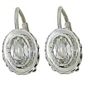 Boucles d'oreilles pendantes pour femmes en argent 925, ovales, émeraude, perle, diamant, pierre précieuse, matériau or, design tendance à fermoir à levier pour mariage et fête - Product Image 3