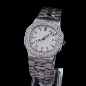 Montre-bracelet Hip-Hop à mouvement automatique en acier inoxydable avec diamants Moissanite VVS certifiés de haute qualité et de style premium sur lunette - Product Image 2