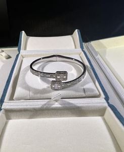 VVS Moissanite <b>Beaded</b> <b>Bracelet</b> with Baguette Stones Romantic Style Bangles or Wristbands - Product Image 6