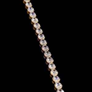 สร้อยข้อมือเพชรเม็ดมอยส์ซอไนต์ประดับเพชรแบบหรูหรา14K สร้อยข้อมือชุบทองพิเศษเครื่องประดับเพชรรุ่นจำกัดโดยอัญมณี zubeda - Product Image 5